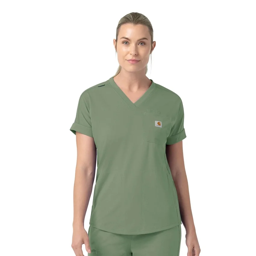 Force Cross-Flex Strick-Scrub-Oberteil mit V-Ausschnitt für Damen