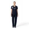 Force Cross-Flex Strick-Scrub-Oberteil mit V-Ausschnitt für Damen