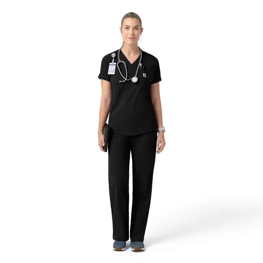 Force Cross-Flex Strick-Scrub-Oberteil mit V-Ausschnitt für Damen