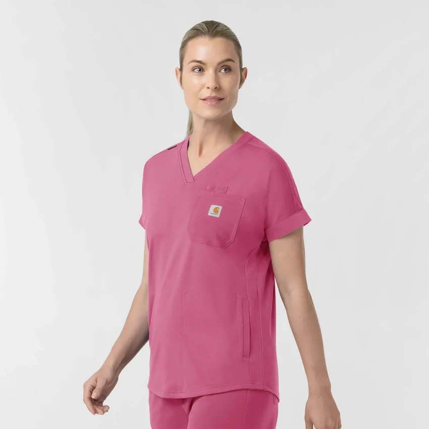Force Cross-Flex Strick-Scrub-Oberteil mit V-Ausschnitt für Damen