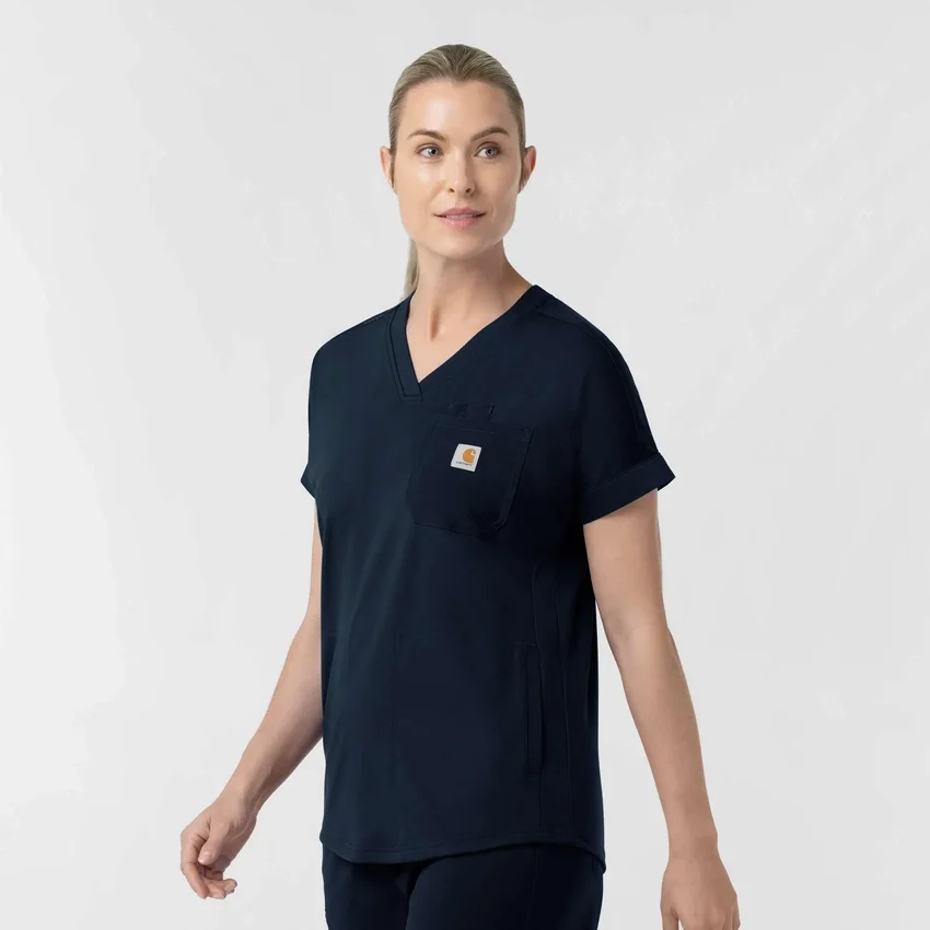 Force Cross-Flex Strick-Scrub-Oberteil mit V-Ausschnitt für Damen