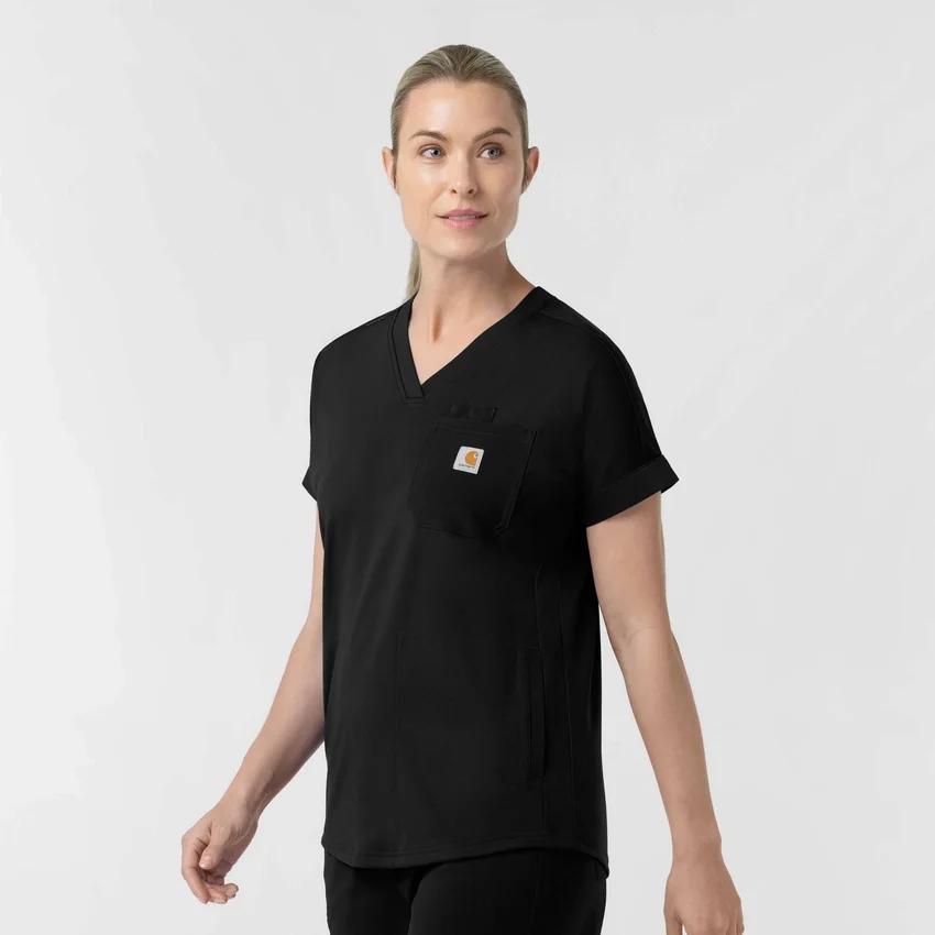 Force Cross-Flex Strick-Scrub-Oberteil mit V-Ausschnitt für Damen