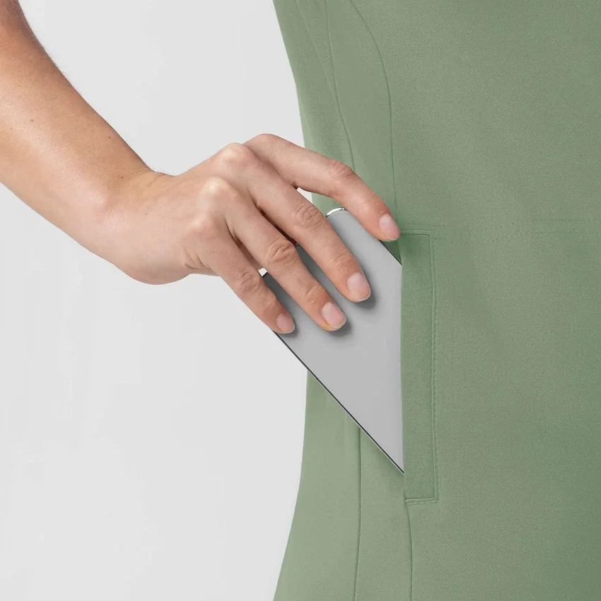 Force Cross-Flex Strick-Scrub-Oberteil mit V-Ausschnitt für Damen