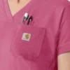 Force Cross-Flex Strick-Scrub-Oberteil mit V-Ausschnitt für Damen