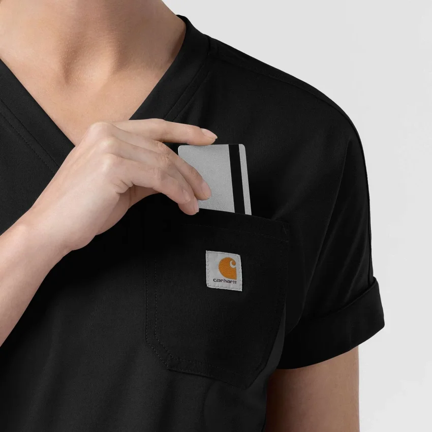 Force Cross-Flex Strick-Scrub-Oberteil mit V-Ausschnitt für Damen