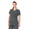 Force Essentials Henley-Umstands-Scrub-Oberteil für Damen