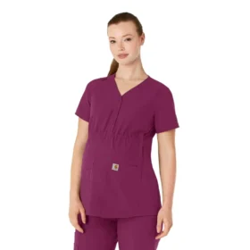 Force Essentials Henley-Umstands-Scrub-Oberteil für Damen