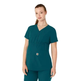 Force Essentials Henley-Umstands-Scrub-Oberteil für Damen