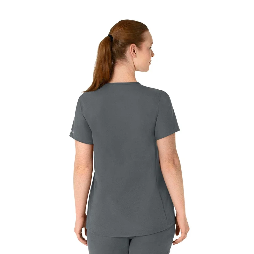 Force Essentials Henley-Umstands-Scrub-Oberteil für Damen