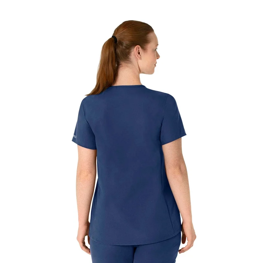 Force Essentials Henley-Umstands-Scrub-Oberteil für Damen