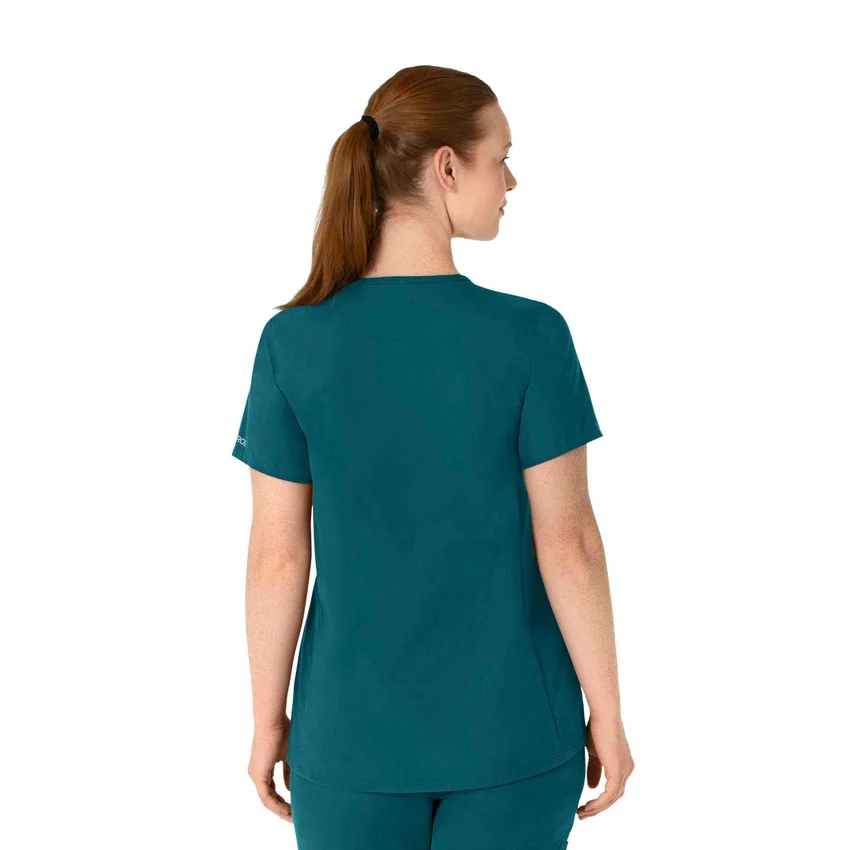 Force Essentials Henley-Umstands-Scrub-Oberteil für Damen