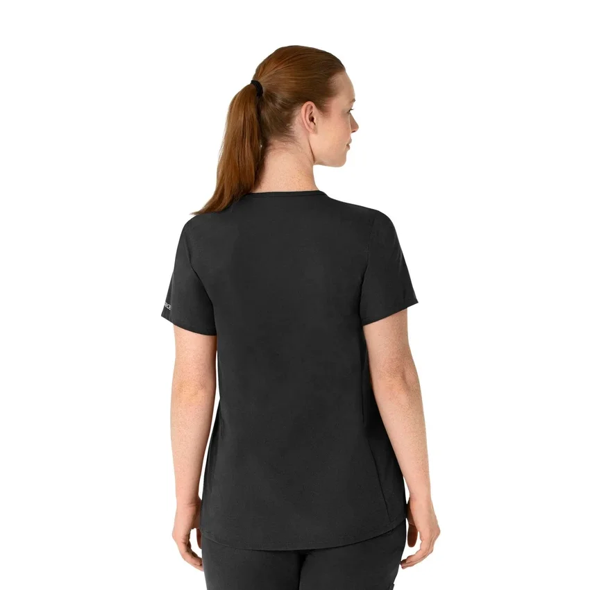 Force Essentials Henley-Umstands-Scrub-Oberteil für Damen