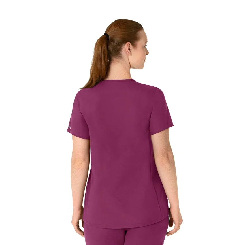 Force Essentials Henley-Umstands-Scrub-Oberteil für Damen