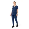 Force Essentials Henley-Umstands-Scrub-Oberteil für Damen