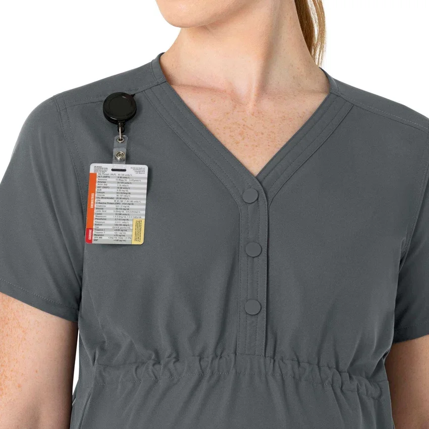 Force Essentials Henley-Umstands-Scrub-Oberteil für Damen