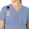 Force Essentials Henley-Umstands-Scrub-Oberteil für Damen