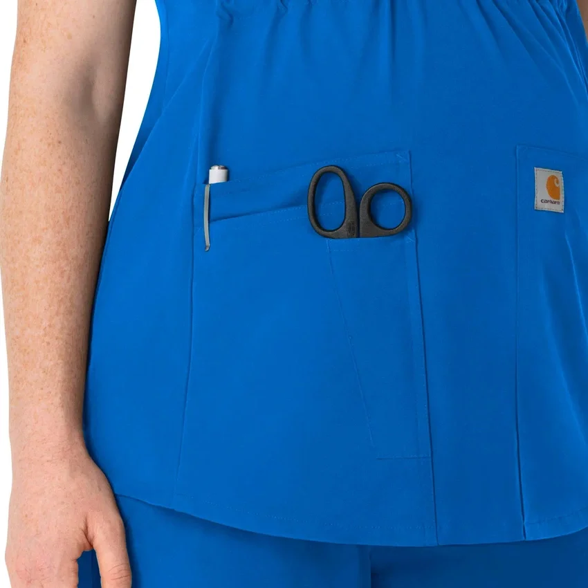 Force Essentials Henley-Umstands-Scrub-Oberteil für Damen