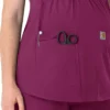 Force Essentials Henley-Umstands-Scrub-Oberteil für Damen