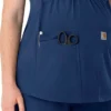 Force Essentials Henley-Umstands-Scrub-Oberteil für Damen