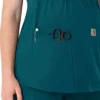 Force Essentials Henley-Umstands-Scrub-Oberteil für Damen
