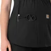 Force Essentials Henley-Umstands-Scrub-Oberteil für Damen