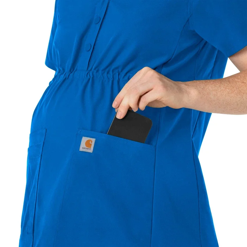 Force Essentials Henley-Umstands-Scrub-Oberteil für Damen