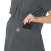 Force Essentials Henley-Umstands-Scrub-Oberteil für Damen
