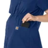 Force Essentials Henley-Umstands-Scrub-Oberteil für Damen