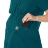 Force Essentials Henley-Umstands-Scrub-Oberteil für Damen
