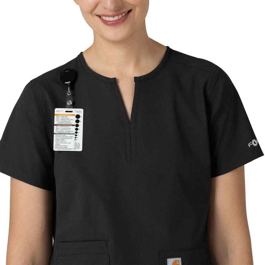 Force Essentials Tunika-Kitteloberteil für Damen mit U-Ausschnitt