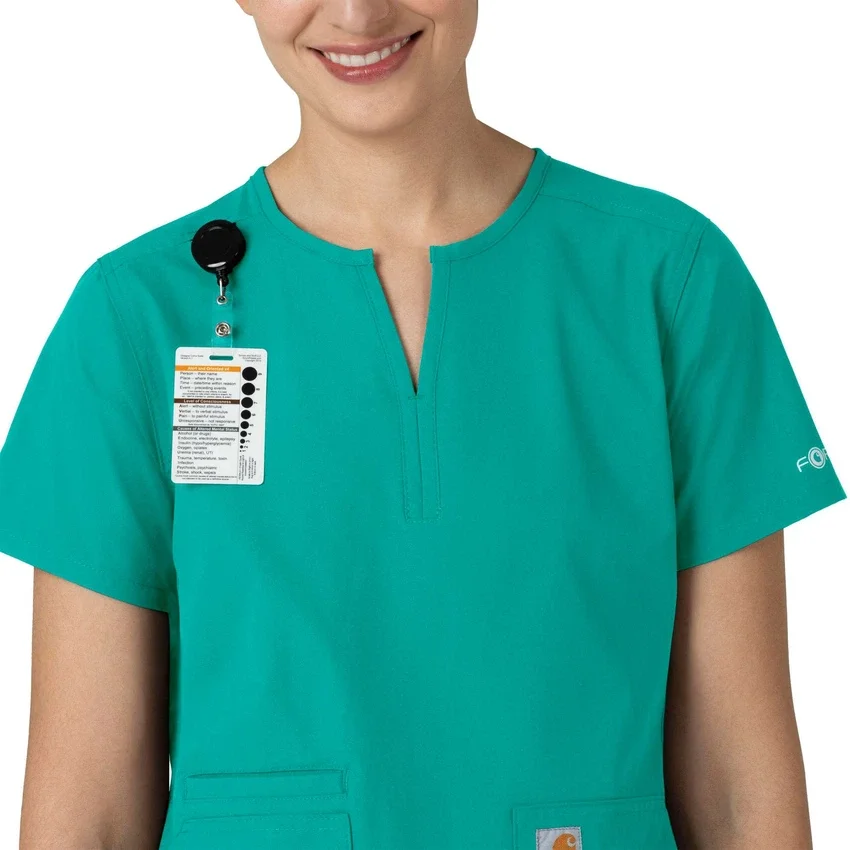 Force Essentials Tunika-Kitteloberteil für Damen mit U-Ausschnitt
