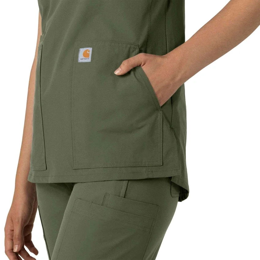 Force Essentials Tunika-Kitteloberteil für Damen mit U-Ausschnitt