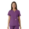 Force Essentials Tunika-Obershirt für Damen mit U-Ausschnitt und Strick-Einsätzen
