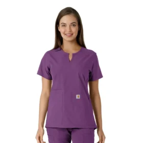 Force Essentials Tunika-Obershirt für Damen mit U-Ausschnitt und Strick-Einsätzen