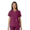 Force Essentials Tunika-Obershirt für Damen mit U-Ausschnitt und Strick-Einsätzen