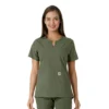 Force Essentials Tunika-Obershirt für Damen mit U-Ausschnitt und Strick-Einsätzen