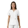 Force Essentials Tunika-Obershirt für Damen mit U-Ausschnitt und Strick-Einsätzen