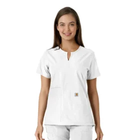 Force Essentials Tunika-Obershirt für Damen mit U-Ausschnitt und Strick-Einsätzen