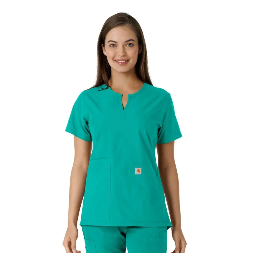 Force Essentials Tunika-Obershirt für Damen mit U-Ausschnitt und Strick-Einsätzen