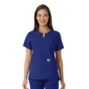 Force Essentials Tunika-Obershirt für Damen mit U-Ausschnitt und Strick-Einsätzen