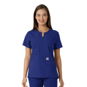 Force Essentials Tunika-Obershirt für Damen mit U-Ausschnitt und Strick-Einsätzen