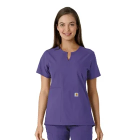 Force Essentials Tunika-Obershirt für Damen mit U-Ausschnitt und Strick-Einsätzen