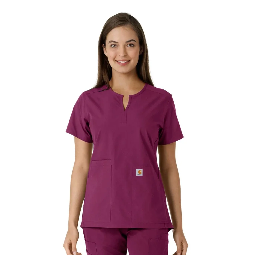 Force Essentials Tunika-Obershirt für Damen mit U-Ausschnitt und Strick-Einsätzen