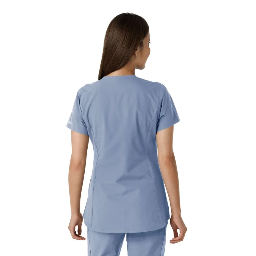 Force Essentials Tunika-Obershirt für Damen mit U-Ausschnitt und Strick-Einsätzen