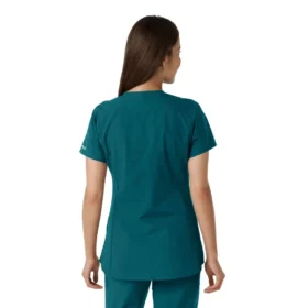 Force Essentials Tunika-Obershirt für Damen mit U-Ausschnitt und Strick-Einsätzen