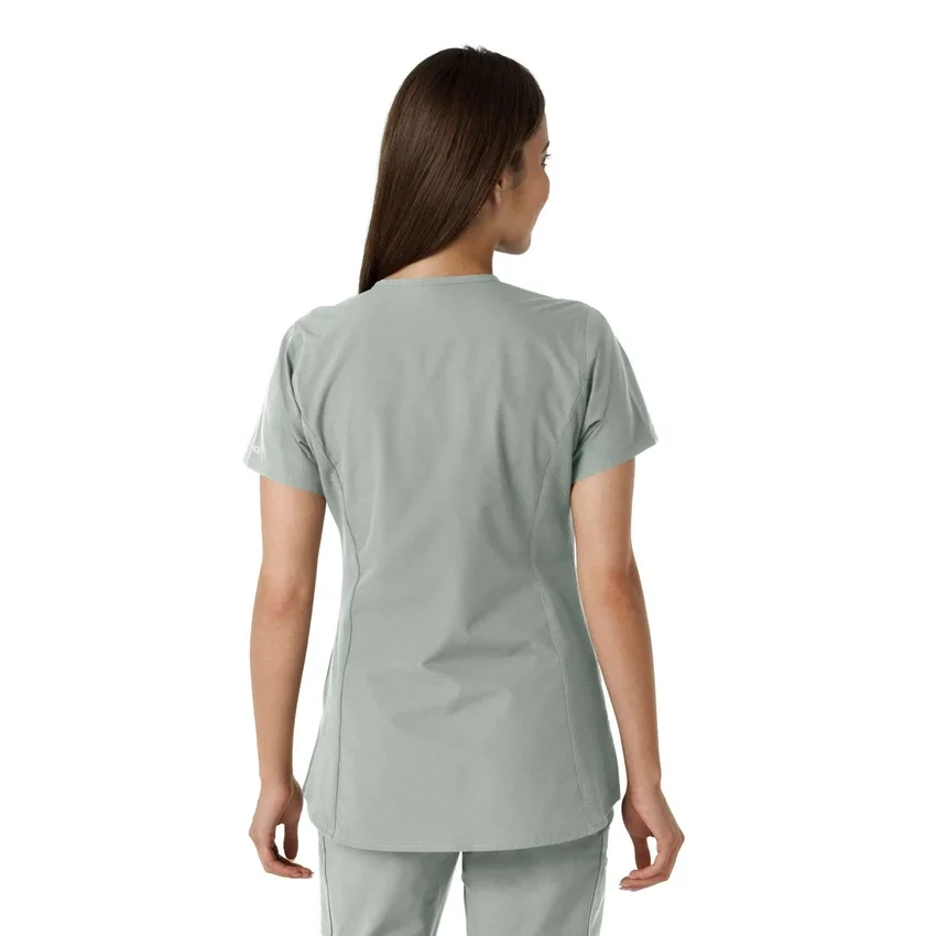 Force Essentials Tunika-Obershirt für Damen mit U-Ausschnitt und Strick-Einsätzen