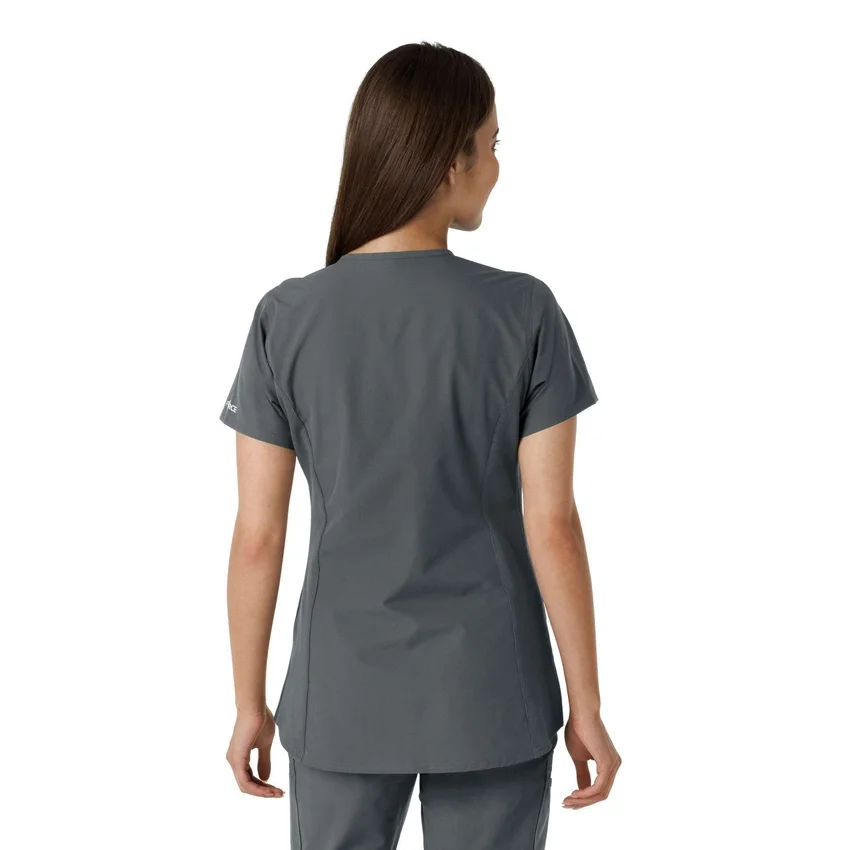 Force Essentials Tunika-Obershirt für Damen mit U-Ausschnitt und Strick-Einsätzen
