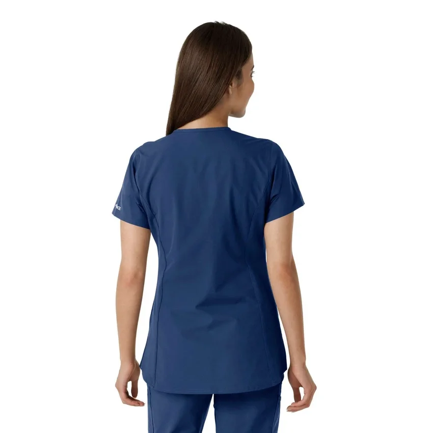 Force Essentials Tunika-Obershirt für Damen mit U-Ausschnitt und Strick-Einsätzen