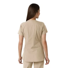 Force Essentials Tunika-Obershirt für Damen mit U-Ausschnitt und Strick-Einsätzen