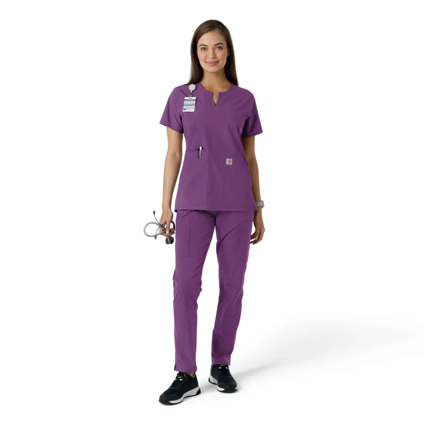 Force Essentials Tunika-Obershirt für Damen mit U-Ausschnitt und Strick-Einsätzen